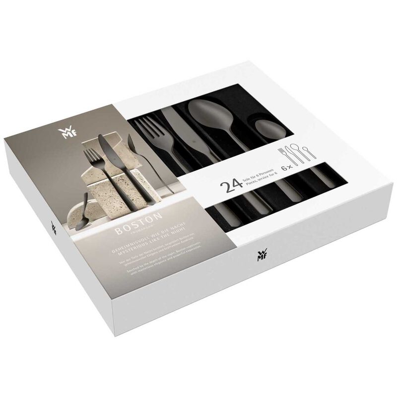 WMF Boston Gunmetal Grey 24 Piece Cutlery Set image number 1